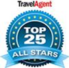 Travel Agent Top 25 All Stars badge